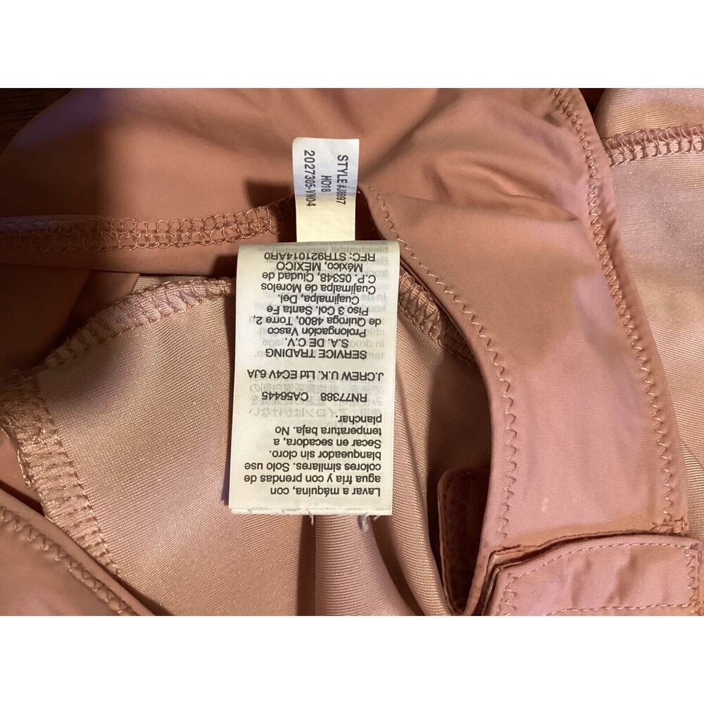 J CREW Stretch Pink Velvet Bodysuit Womens Small Balletcore Preppy - Picture 6 of 9